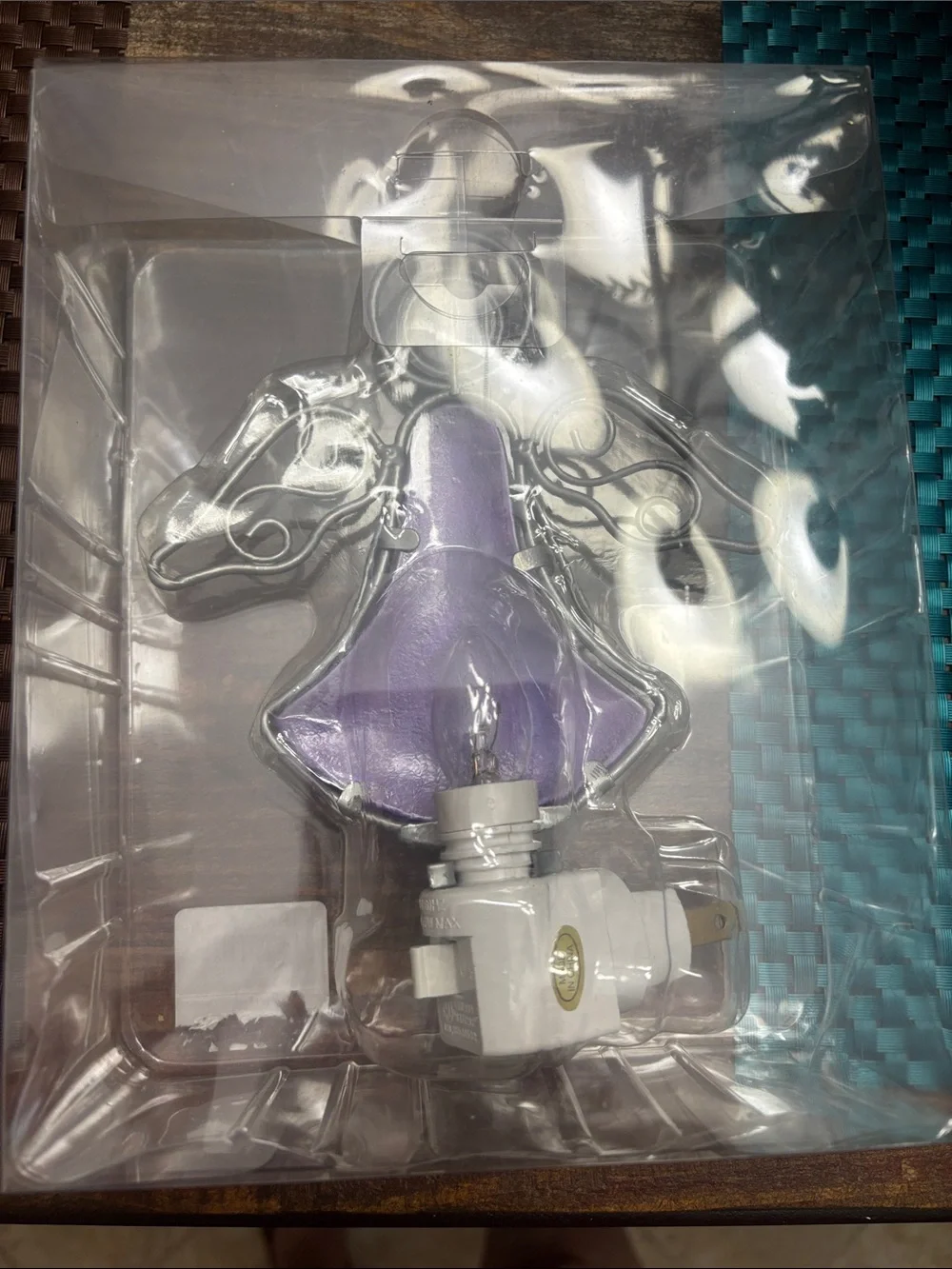 Kirklands Purple and Silver Angel Plug-In Nightlight brand new never used